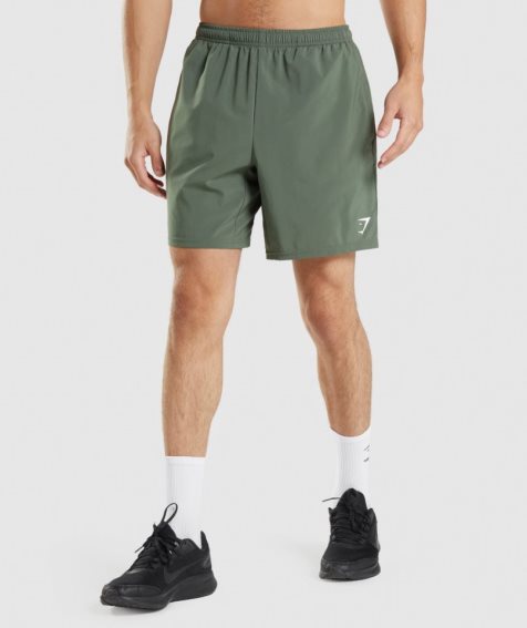 Men's Gymshark Arrival 7" Shorts Green | NZ 8PADTE